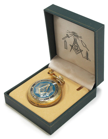 Blue Masonic Pocket Watch