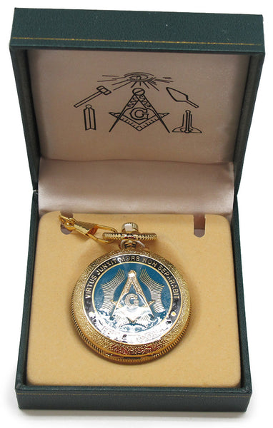 Blue Masonic Pocket Watch