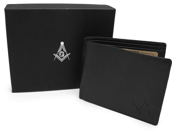 Masonic Genuine Leather Bi-Fold Wallet