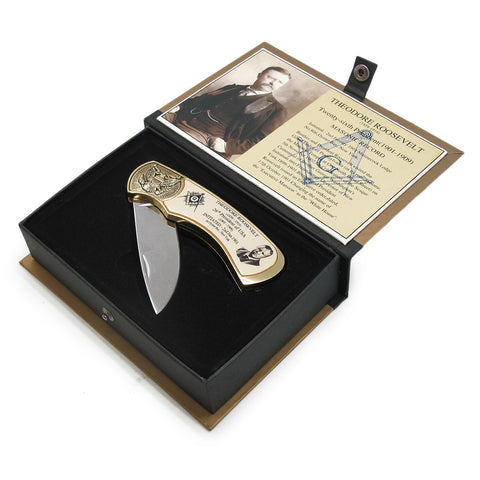 Teddy Roosevelt Masonic Knife