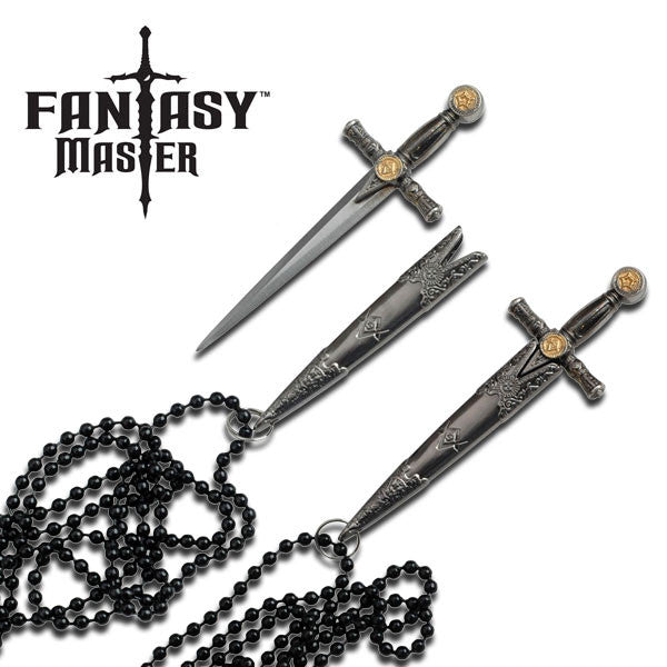 Fantasy Master Masonic Necklace Knife